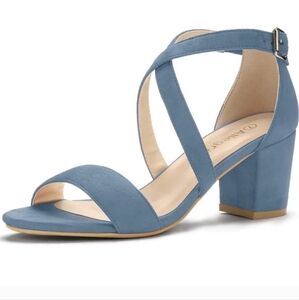 Allegra K blue Faux Suede Strappy Sandals Sz 7. Excellent condition worn once.